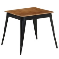 Stół do jadalni z litego drewna akacjowego i stali 75x75x76 cm