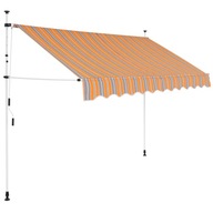 Markiza zwijana ręcznie, 300 cm, żółto-niebies