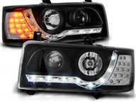 VW TRANSPORTER T4 90-03 Lampy przód BLACK DAYLIGHT LED MIGACZ