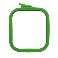 Plastikowy tamborek do haftu prostokątny 16,5 x 14,5 cm Nurge No.2, zielony