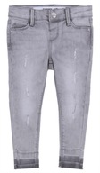 Sivé, ošúchané nohavice typu skinny 5-6 rokov