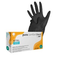 Pura comfort Čierne Nirilové rukavice 100 ks L NEMECKÁ KVALITA