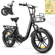 Rower elektryczny Męski/Damski 500W 13AH 35KM/H 20" Fatbike miejski 70KM