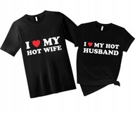 PÓLÓ SZETT AJÁNDÉK VALENTIN NAPRA FELESÉG FÉRJ ÉS LOVE MY HOT WIFE HUSBAND