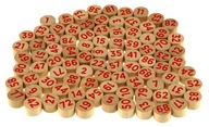 Drewniane numerowane znaczniki do Bingo Lotto duże F90 XXL 90 szt Cayro
