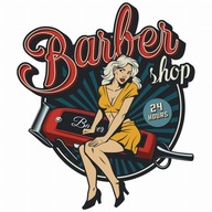 Retro kadernícka tabuľa Barber Shop z Cín