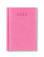 Kalendarz książkowy dzienny A6 2024 Jasny Róż TURY
