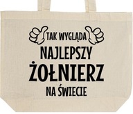 NAJLEPSZY ŻOŁNIERZ NA ŚWIECIE torba zakupy prezent