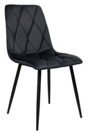 Velúrová čalúnená stolička Madison Velvet čierna