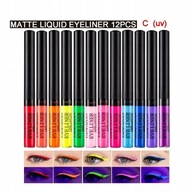 Liquid Eyeliner 12 ks Matný UV fluorescenčný