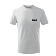 T-shirt koszulka gimnastyczna WF + imię 158
