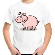 Koszulka dziecięca ze świnką z prosiaczkiem świnka prosiak dla dziecka 152
