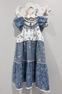LINDEX letné šaty na leto zvlnené v KVETY 92-98-104