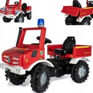 Samochód Straż TRAKTOR Mercedes Rolly Toys Unimog Kogut NAPĘD ŁAŃCUCHOWY