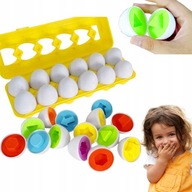 Sorter jajka KSZTAŁTÓW i KOLORÓW edukacyjny dla dzieci NA DZIEŃ DZIECKA