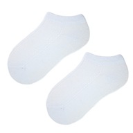 NOVITI ponožky členkové ponožky žakárové detské biele 23-26