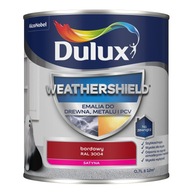 Dulux Weathershield smalt na drevo kov a PVC bordová RAL 3004 0,7l