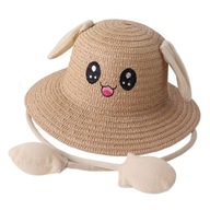 Slamený klobúk Bunny Klobúky čiapky s ušami v pohybe skákanie