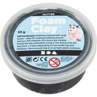 Hmotnosť Foam Clay Trblietky Čierna 35 g Creativ - Dania