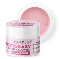 Stavací gél Claresa Trblietavý Glam Pink 45g