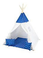 Niebieski Namiot Tipi Dla Dzieci + Poduszki