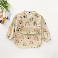 New Children Feeding Aprons Long sleeve Baby bib