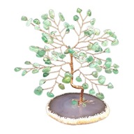 Noble Heal Crystals Money Tree Decoration, Tumbled Gemstone Stones Green