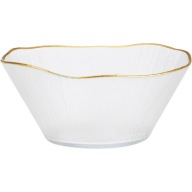 ÜVEGTÁL ARANY SZEGÉLLYEL ELEGÁNS SZABÁLYTALAN FORMA DATURA 21X9,2