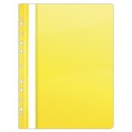 Skoroszyt PVC A4 twardy wpinany żółty 10szt