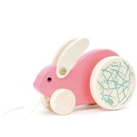Bajo: hračka na ťahanie Ružový králik