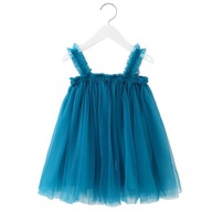 Tyrkysové šaty Laura pre dievčatá modrá, 80