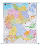 NIEMCY AUSTRIA SZWAJCARIA MAPA ŚCIENNA KODOWA STIEFEL RURKI PCV