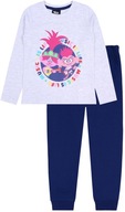 Šedo-granátové dievčenské pyžamo TROLLS 98 cm