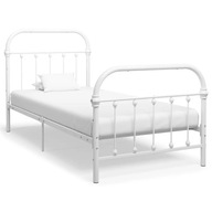 Rám postele biely kovový 90x200 cm