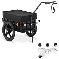 Wózek przyczepka rowerowa transportowa z pudełkiem i odblaskami do 35 kg +