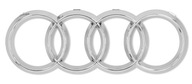 Emblém známok loga AUDI 27x9,5 cm strieborný