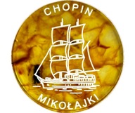 Bursztynowa moneta Chopin Mikołajki