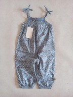 Letná kombinéza Pomp de Lux 80 modré kvietky bavlna dlhá nohavica