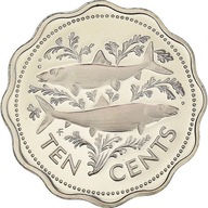 Moneta, Bahamy, Elizabeth II, 10 Cents, 1976, Fran