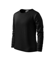 Odolné čierne tričko s dlhými rukávmi FIT-T LS pre deti 158cm