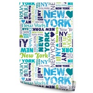 Tapeta młodzieżowa i love new york typografia