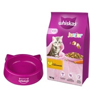 Whiskas Junior kurczak 14kg + Gratis Miska