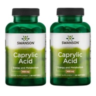 2x Swanson Caprylic Acid (Kyselina kaprylová) 600mg 60