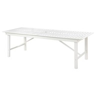 IKEA BONDHOLMEN Stôl, záhradný, biela/béžová, 235x90 cm