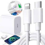 SZYBKA ŁADOWARKA DO IPHONE KOSTKA 20W + KABEL 1M / USB-C LIGHTING IPOD IPAD