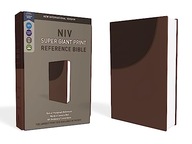 NIV, Super Giant Print Reference Bible, Leathersoft, Brown, Red Letter,