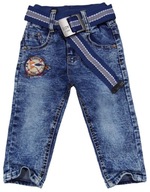 mäkké džínsové nohavice 242 THOMAS mramor 5Y 98/104 na gumičke s opaskom