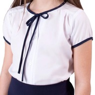 Biała Bluzka Dla Dziewczynki Szkoła r. 152