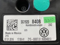 VW GOLF VII 7 dials dials petrol 5G1920840B
