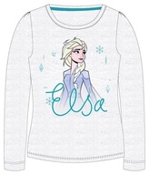 TRIČKO TSHIRT BLÚZKA FROZEN ELSA DĹŽKA RUKÁV - 128